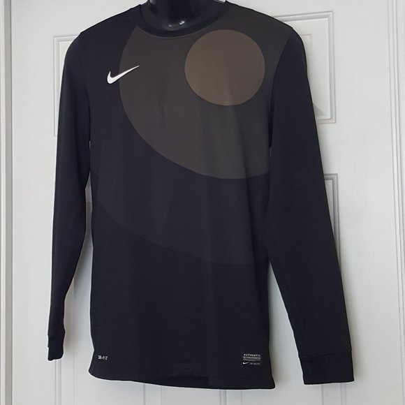 Nike Other - Men's Nike Dri-Fit Goalie Soccer Jersey Black Gray Park IV Long Sleeve S